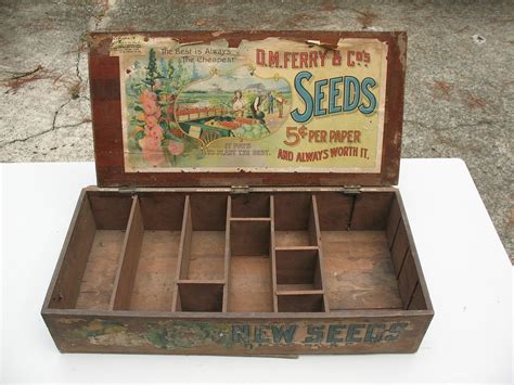 ferry's seed box metal|Antique Seed Box Ferry for sale .